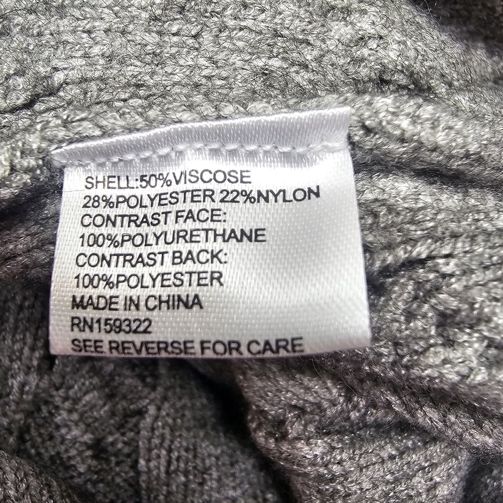 NWT Evereve Harlow‎ Pullover Cable Sweater Women's XS Gray Faux Leather Sleeve - Picture 5 of 6